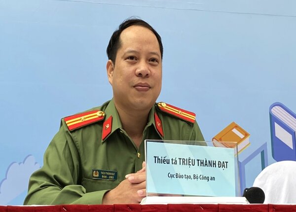 Thiếu tá Triệu Thành Đạt giải đáp những vấn đề nóng của tuyển sinh 2023