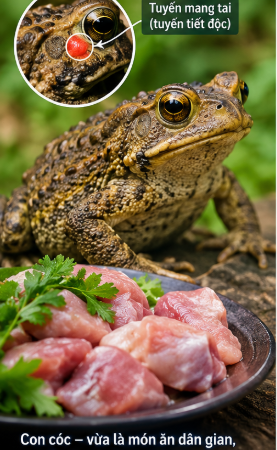 Thịt cóc – món ăn dân gian và bài học về độc chất